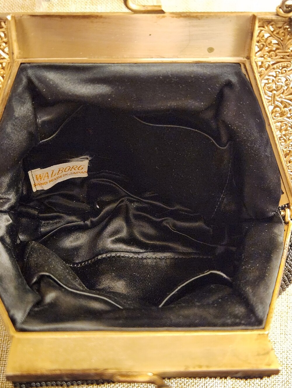1960s Walborg Black Beaded Handbag - Picture 10 of 10